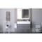 Castello Usa Nile 36" Wall Mounted Gray Vanity With White Top AndAnd Chrome Handles CB-MC-36G-CHR-2053-WH - alternate 3